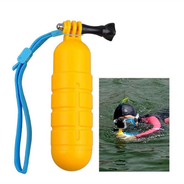 GoPro spiral buoyancy bar, DJI striped anti-slip buoyancy bar handheld stick with pattern, action camera accessory.