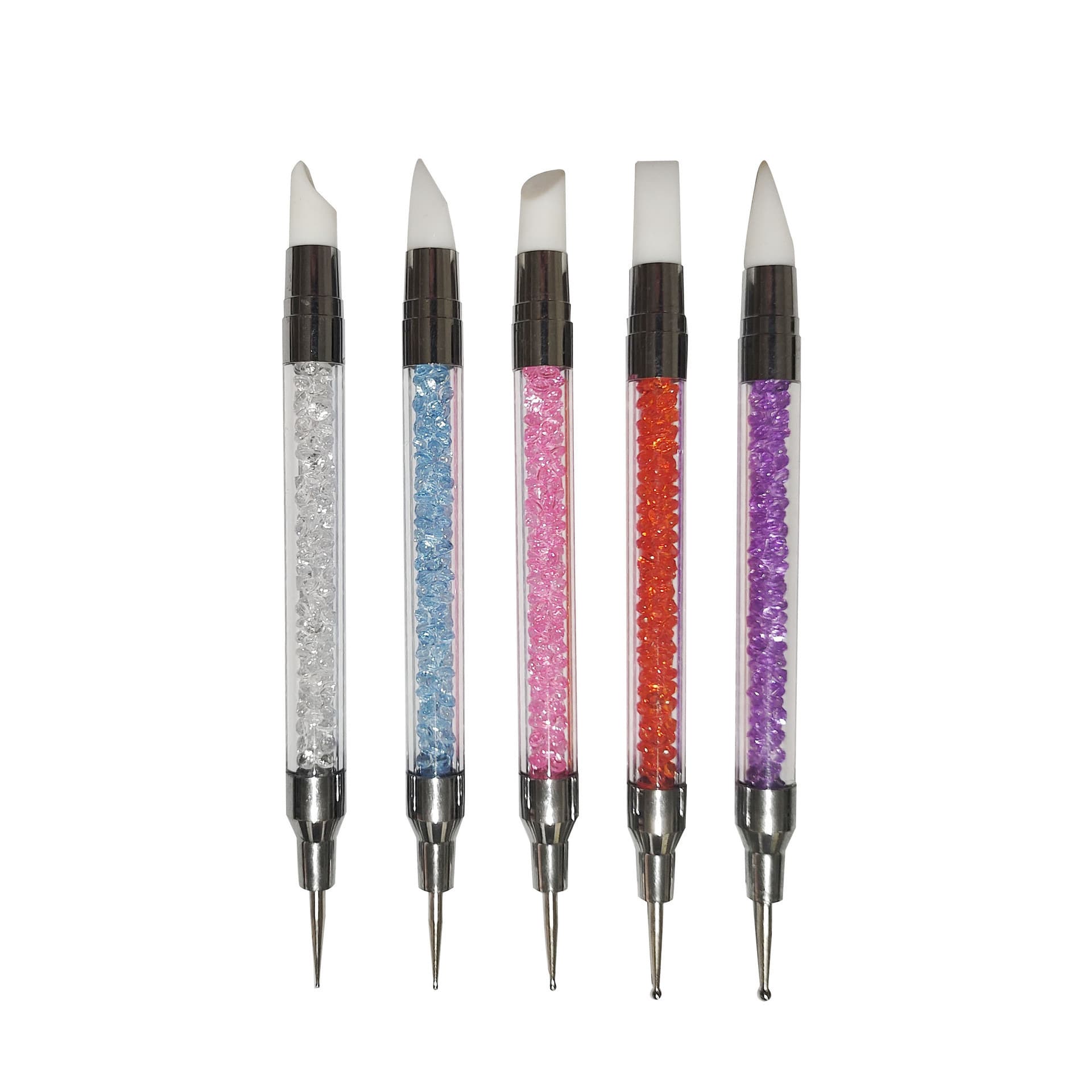 Nail Art Silicone Pen Sticker Press Pen Carving Pen Multi-functional Embossing Smudge Mirror Powder Tool Pen Nail Pen