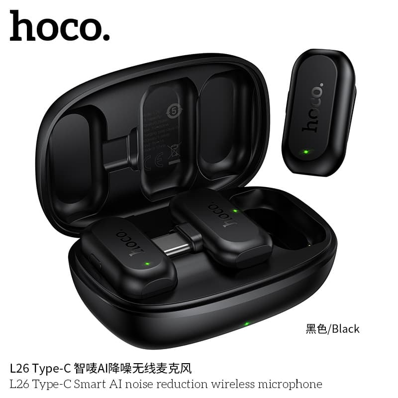 HOCO L26 Type-C Smart AI Noise-Canceling Wireless Microphone