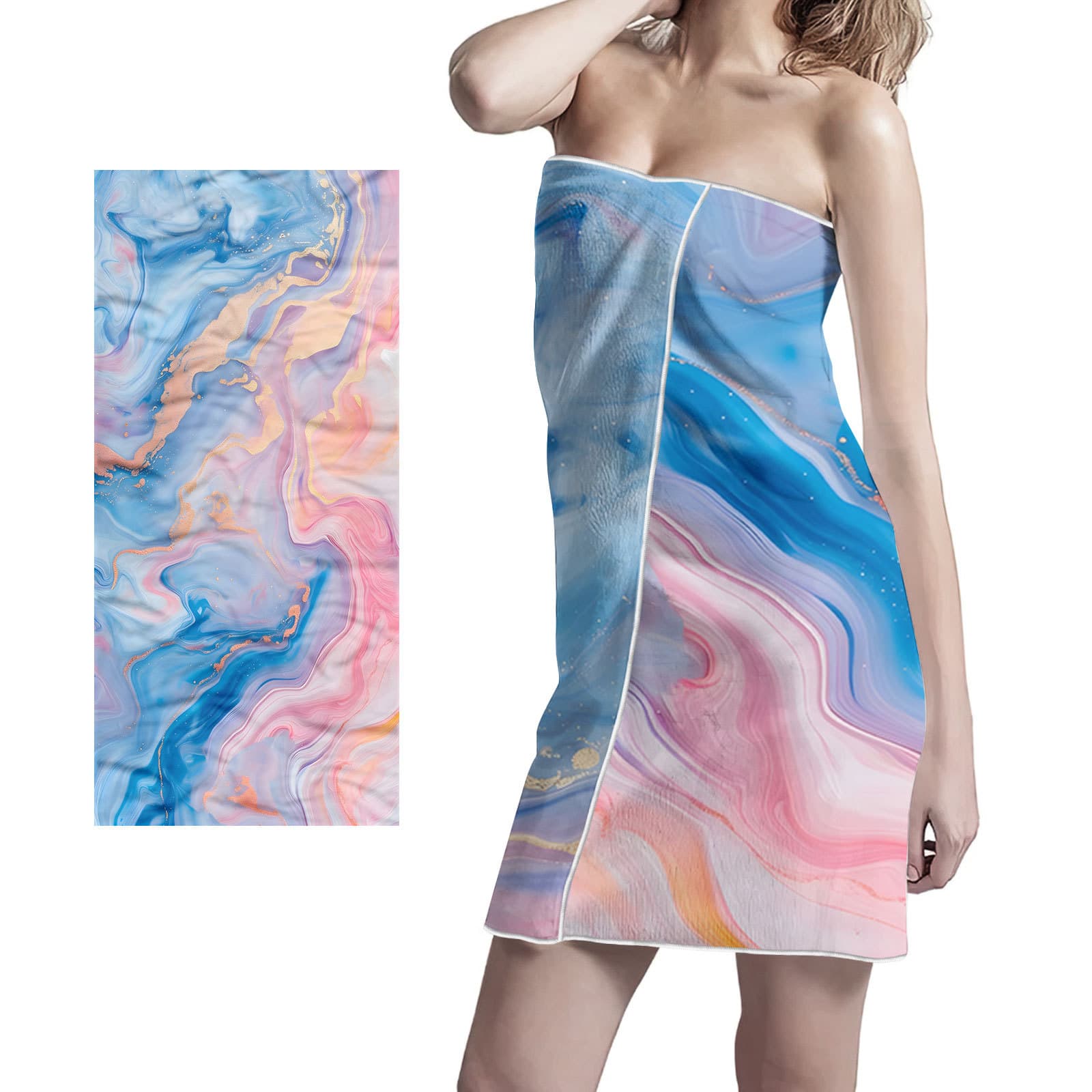 Factory direct supply bath towel beach towel square beach towel microfiber towel rainbow flamingo
