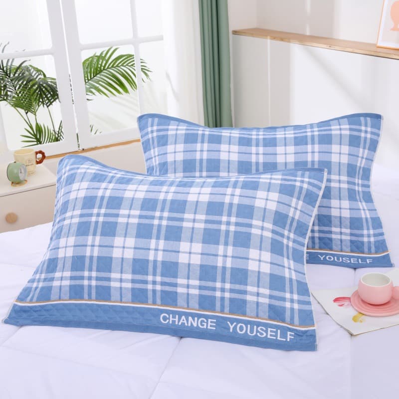 New pure cotton three-layer gauze pillow towel, Class A all-cotton for household and school dormitory use, all-season universal pillow towel, wholesale.