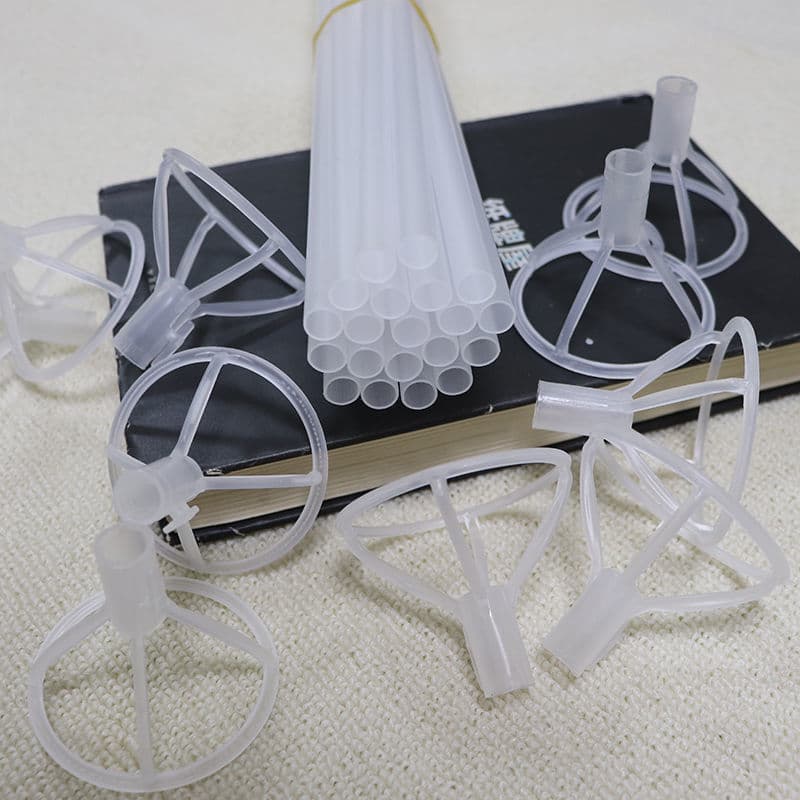 Transparent bobo ball holder 70 transparent balloon holder 35CM frosted pole holder thickened four-claw ball holder balloon pole