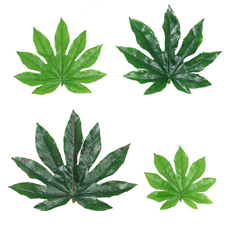 Artificial Fatsia Japonica Leaves, Simulation Plant for Supermarket Fruit Packaging Padding, Home Decoration