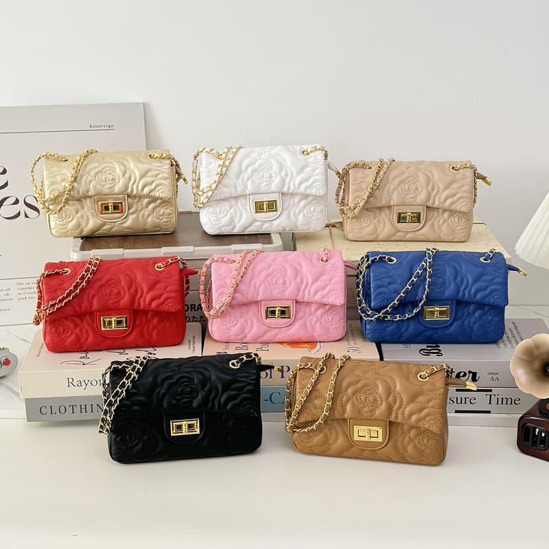 Cross-Border Trade Small Fragrance Style New Camellia Chain Bag Fashion New Single Shoulder Crossbody Bag High-End Women