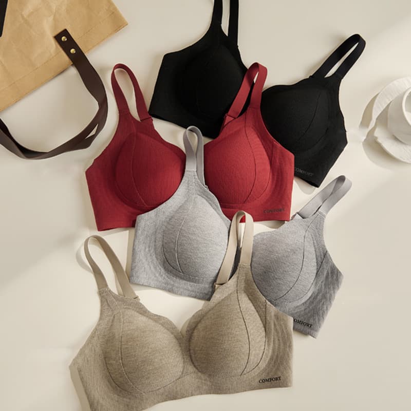 New Lift Light Warm Underwear for Women, One-Piece Fixed Cup Seamless Push-Up Wire-Free Anti-Sagging Bra for Women