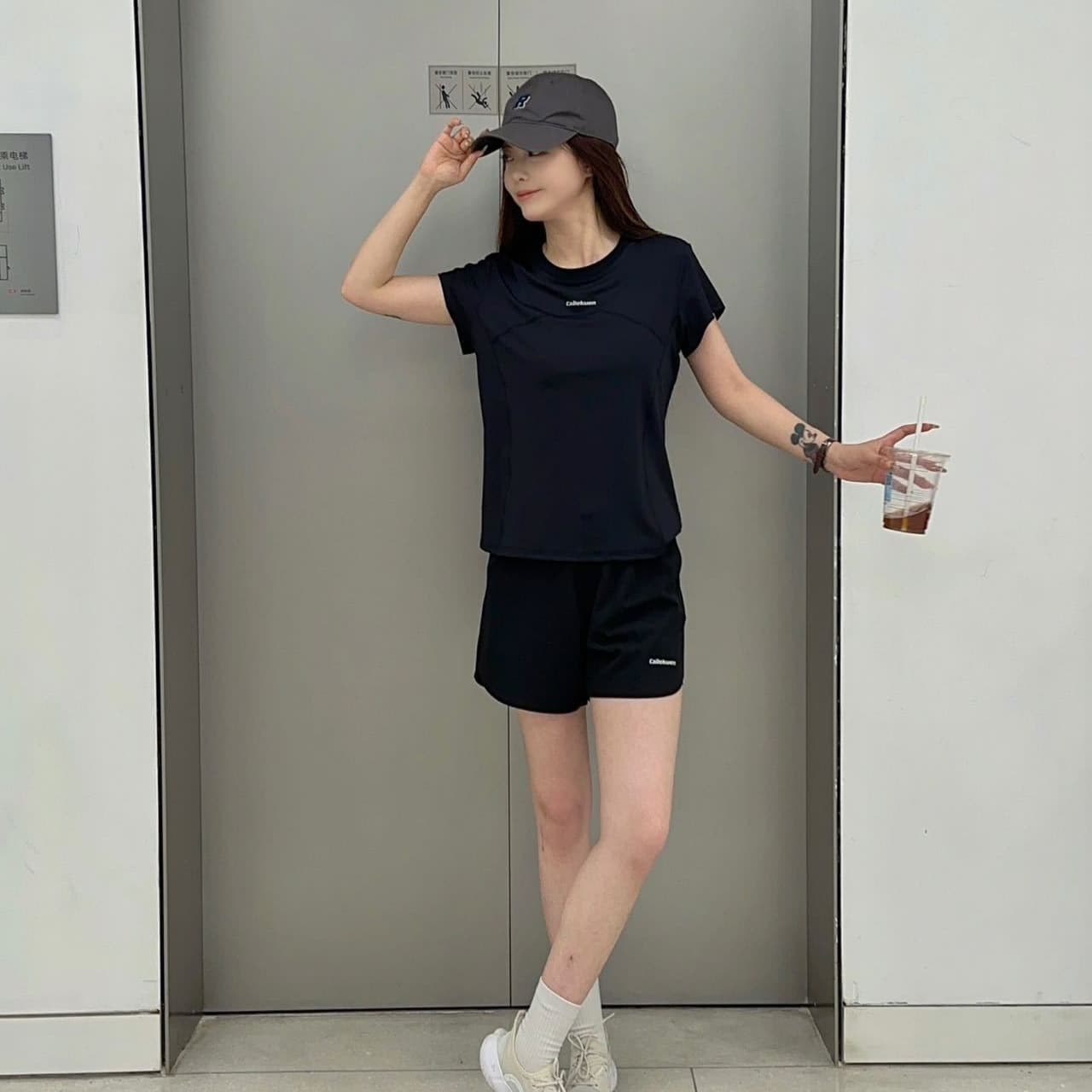 Bare-feel Sport Set Upgraded Casual Quick-dry Set Quick-dry Shirt Summer Loose Ice Silk Short Sleeve T-shirt