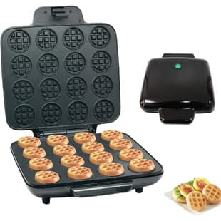 Cross-border 16-Hole Waffle Maker, Quick Heating, Non-Stick Surface, Mini Waffle DIY Dessert Snack Machine