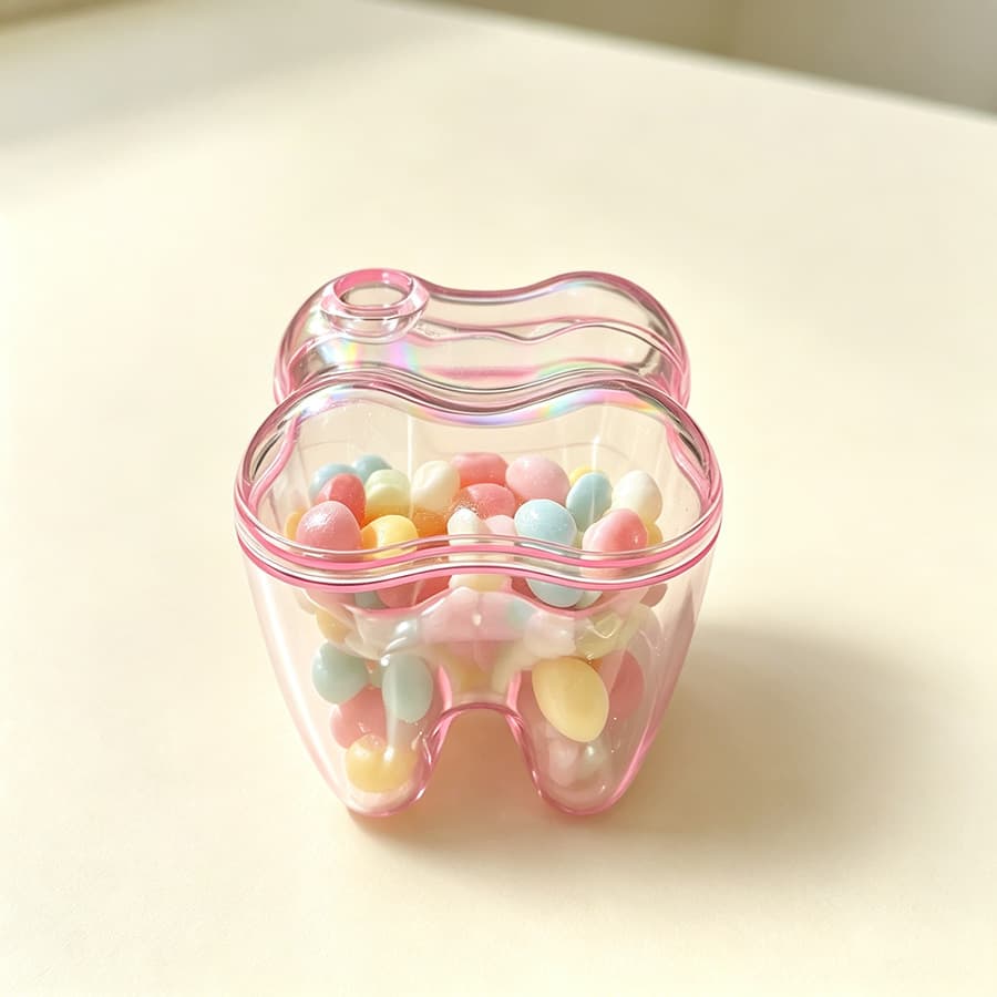 European creative tooth-shaped candy box wedding personalized candy box wedding decoration ornaments transparent plastic storage box