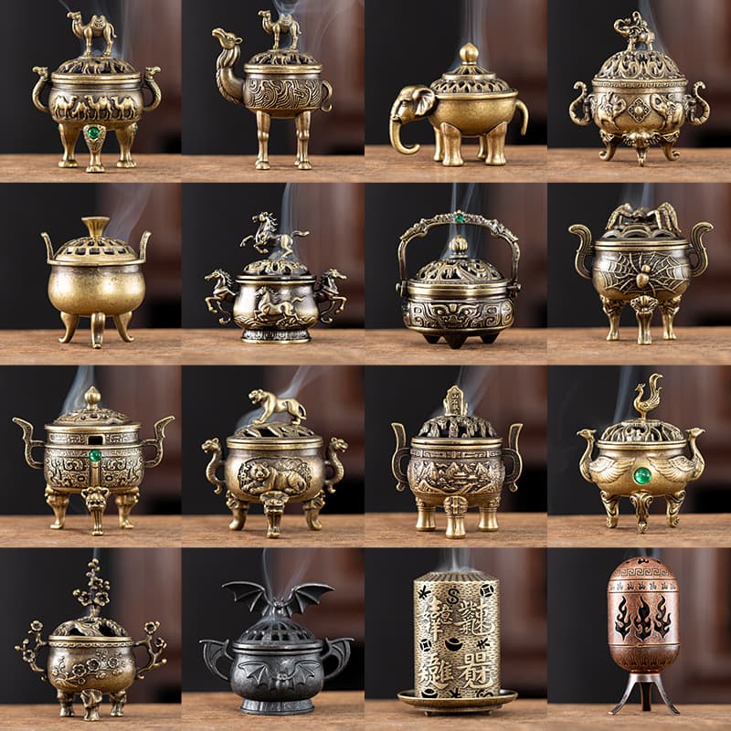 [Cross-border hot item] New Chinese style zinc alloy dragon and phoenix stove Pipa incense burner Xiao Xiangyun aromatherapy stove Goose Pear account incense