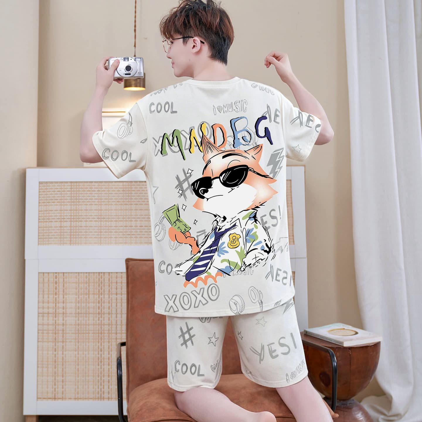 Men's Modal Summer Vest Ice Silk Plus Size Teen Boys Junior High School Student Big Kid Set