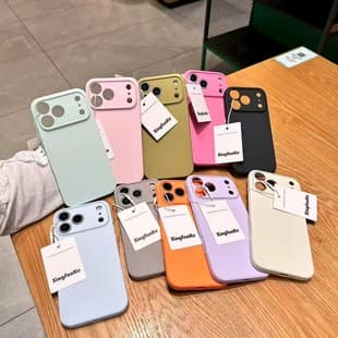 Compatible with iPhone 17 Pro Max Liquid Silicone Case, Apple 16 Ultra-Thin Precision Hole Simple Solid Color Protective Cover
