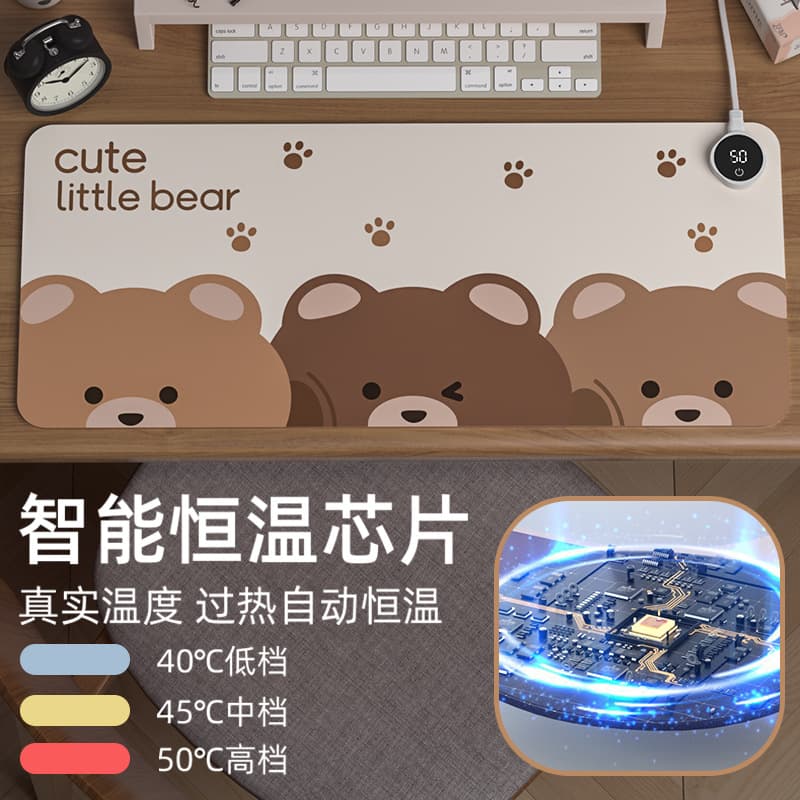 Heating Mouse Pad Extra Large Electric Warming Winter Desk Mat, Office Desk Mat, Student Computer Writing Hand Warmer