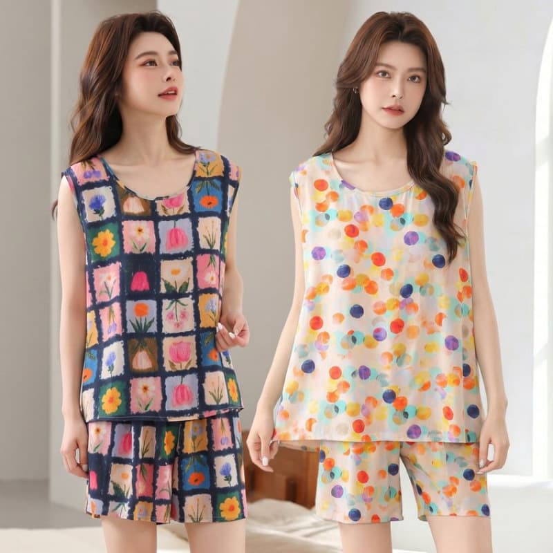 2026 Summer New Cotton Silk Pajama Set for Women Plus Size Thin Homewear Two-Piece Set