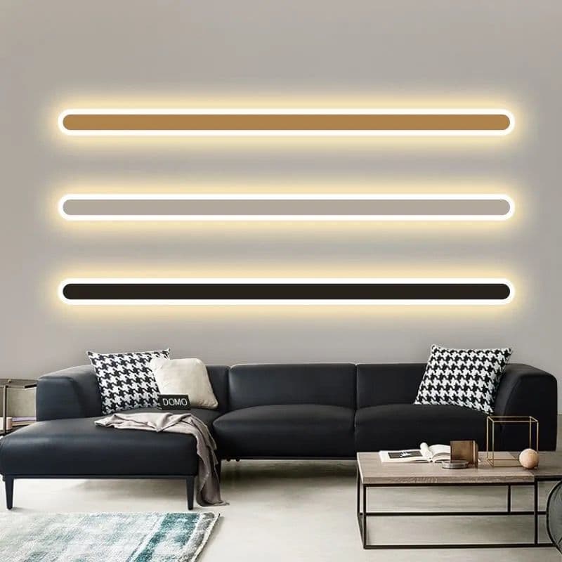 Wall lights LED long strip minimalist linear surface-mounted, bedroom bedside, living room passageways, ultra-simple wall lighting fixtures, direct sales and dropshipping