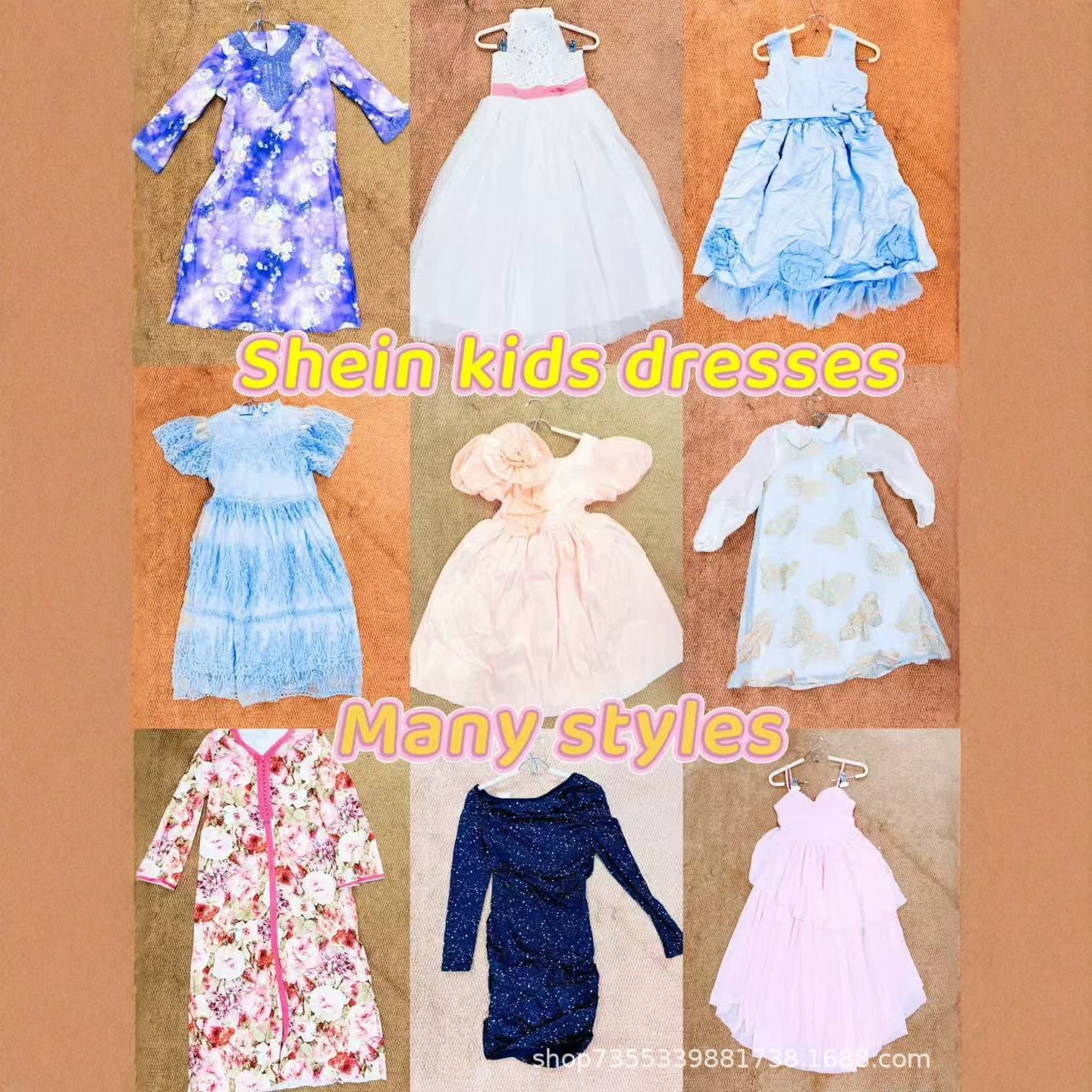 2026 SHEIN kids spring and summer cross-border foreign trade cute fashionable girls' dresses and miscellaneous items wholesale