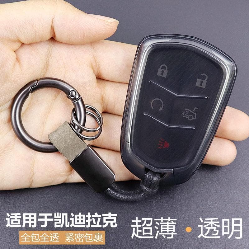 Ultra-Thin Transparent Key Case Cover for Cadillac XT4 XT5 XT6 CT6 ATSL CTS XTS