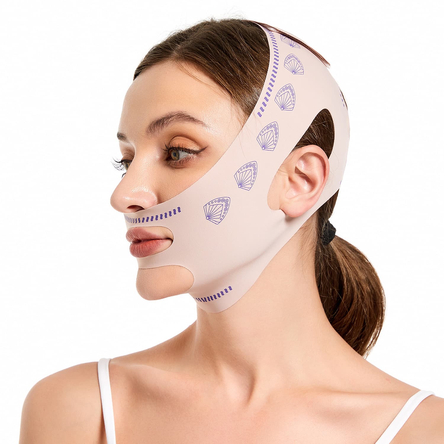 V-Line Face Mask Masseter Muscle Facial Lifting Band Device Seamless Home Use Facial Sculpting V-Line Miracle Brand