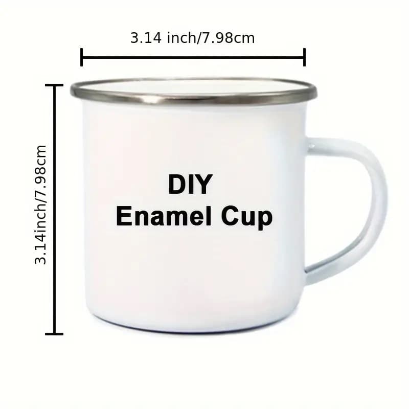 Enamel Cup Heat Transfer Enamel Cup Coated Enamel Cup Stainless Steel Wrapped Enamel Cup