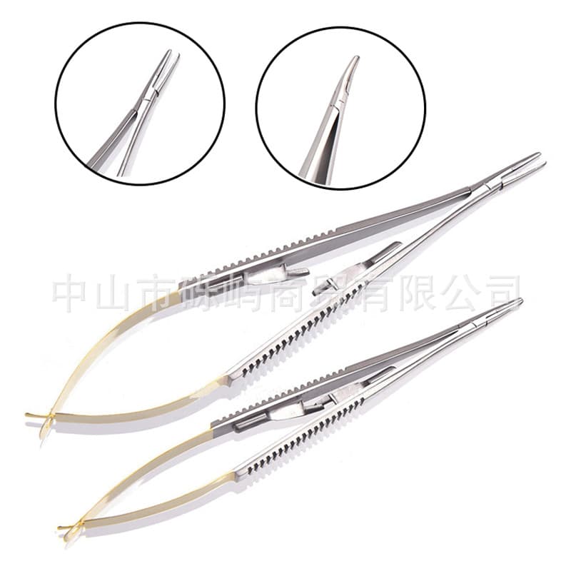 Cross-border exclusive supply of Castroviejo needle holder, dental bean paste molding forceps 14/16cm straight/elbow