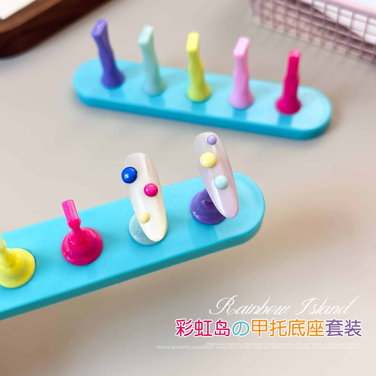 New Nail Art Tool Nail Holder Dopamine Press-On Nail Display Stand Beginner Nail Tip Practice Base Set Wholesale