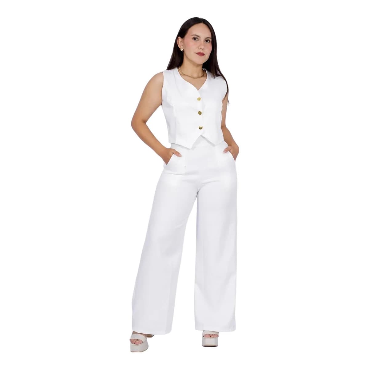 2025 New Summer EU/US Amazon Cross-Border Women's Sleeveless Fitted Vest High-Waist Long Pants Two-Piece Set