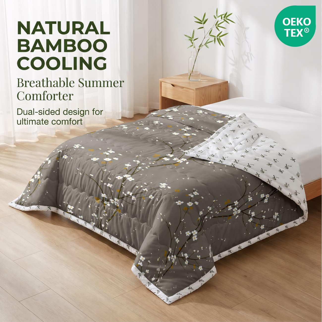 Bamboo Fiber Single Summer Quilt, Air Conditioning Quilt, Summer Cool Quilt, Dormitory Student Bedroom Use, Cooling Silk Summer Quilt, Cross-border