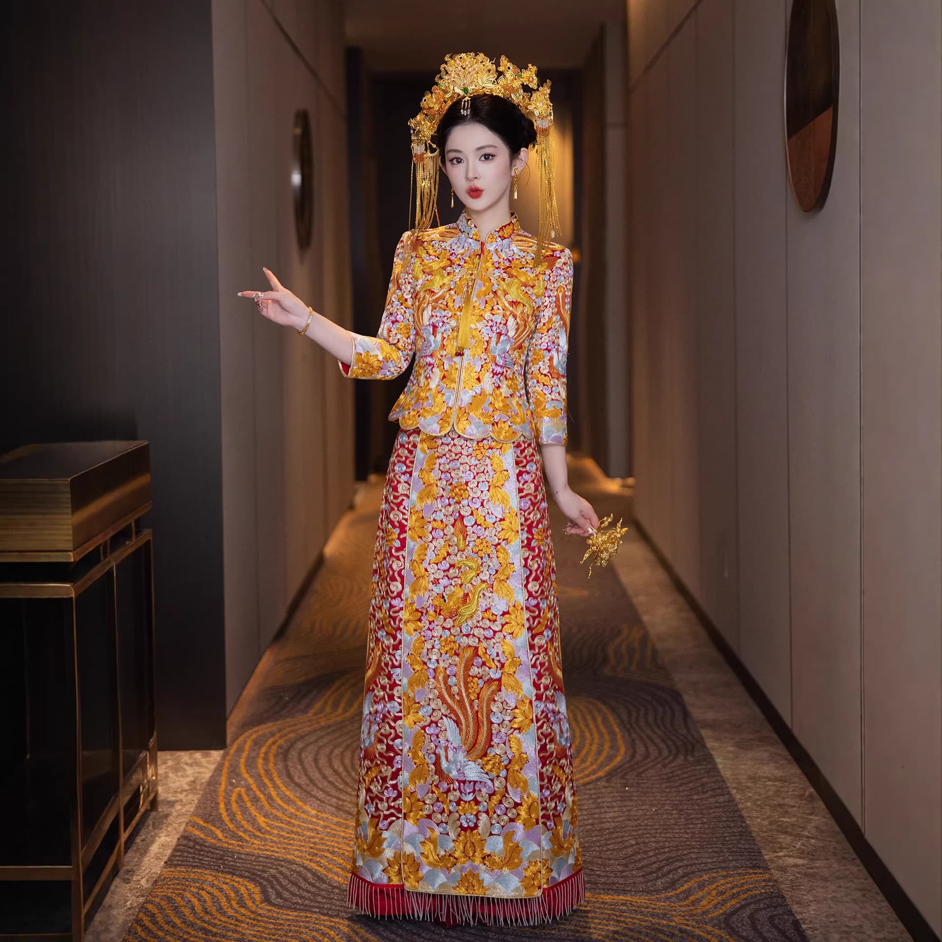 Dragon and Phoenix Gown Bride 2026 New Style New Chinese Wedding Xiuhe Suit Wedding Dress High-End Gown Wedding Gown Petite