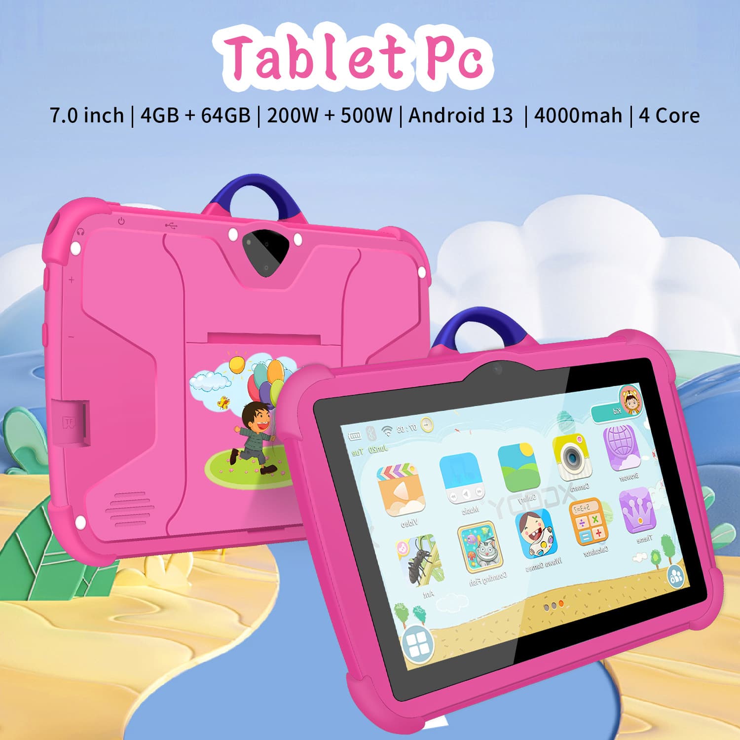 Cross-border 7-inch 2025 new children's smart Android tablet with rich vision protection and education applications