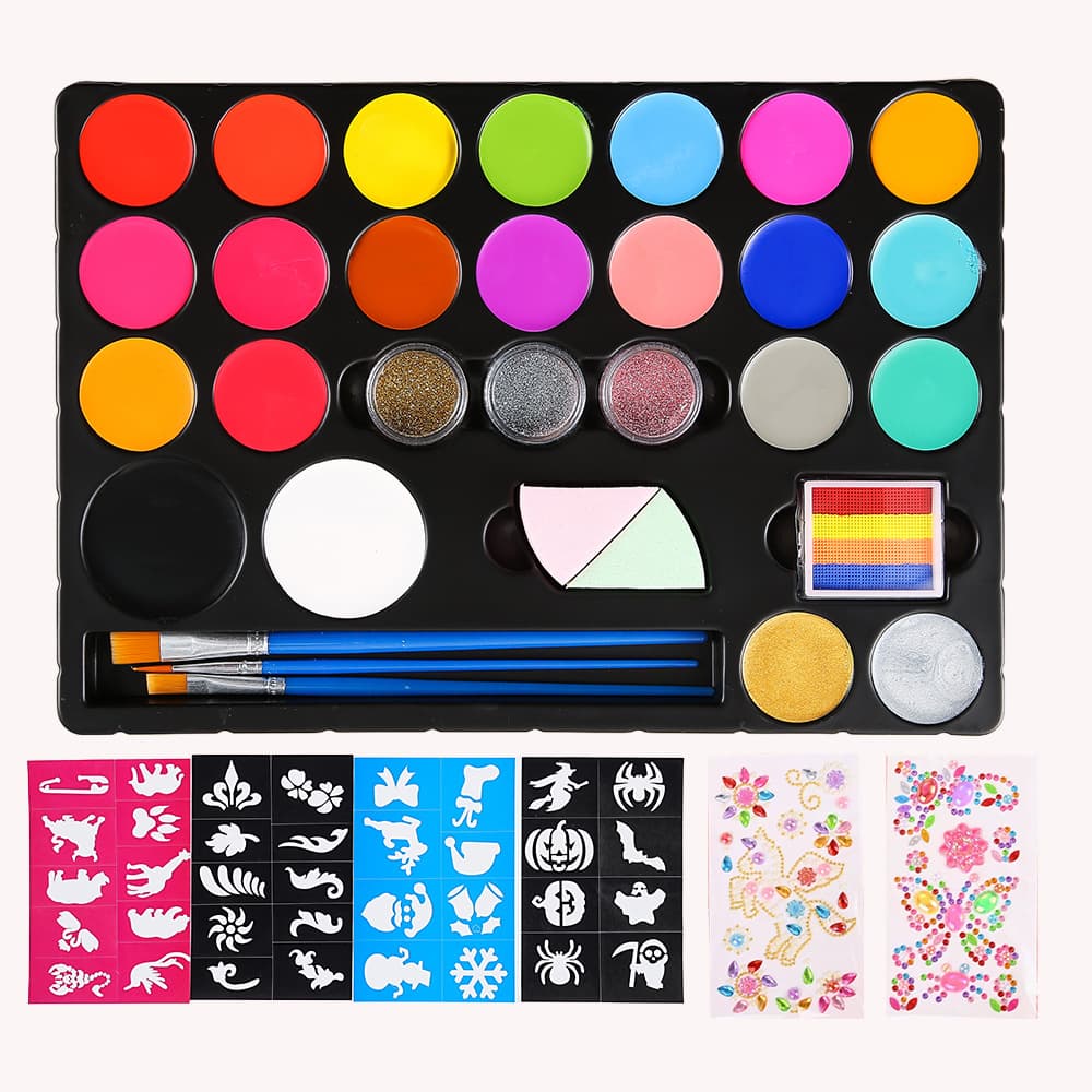 Amazon Body Painting Pigment Set Facial Children's Painting Easy to Clean Stage Makeup Party Supplies