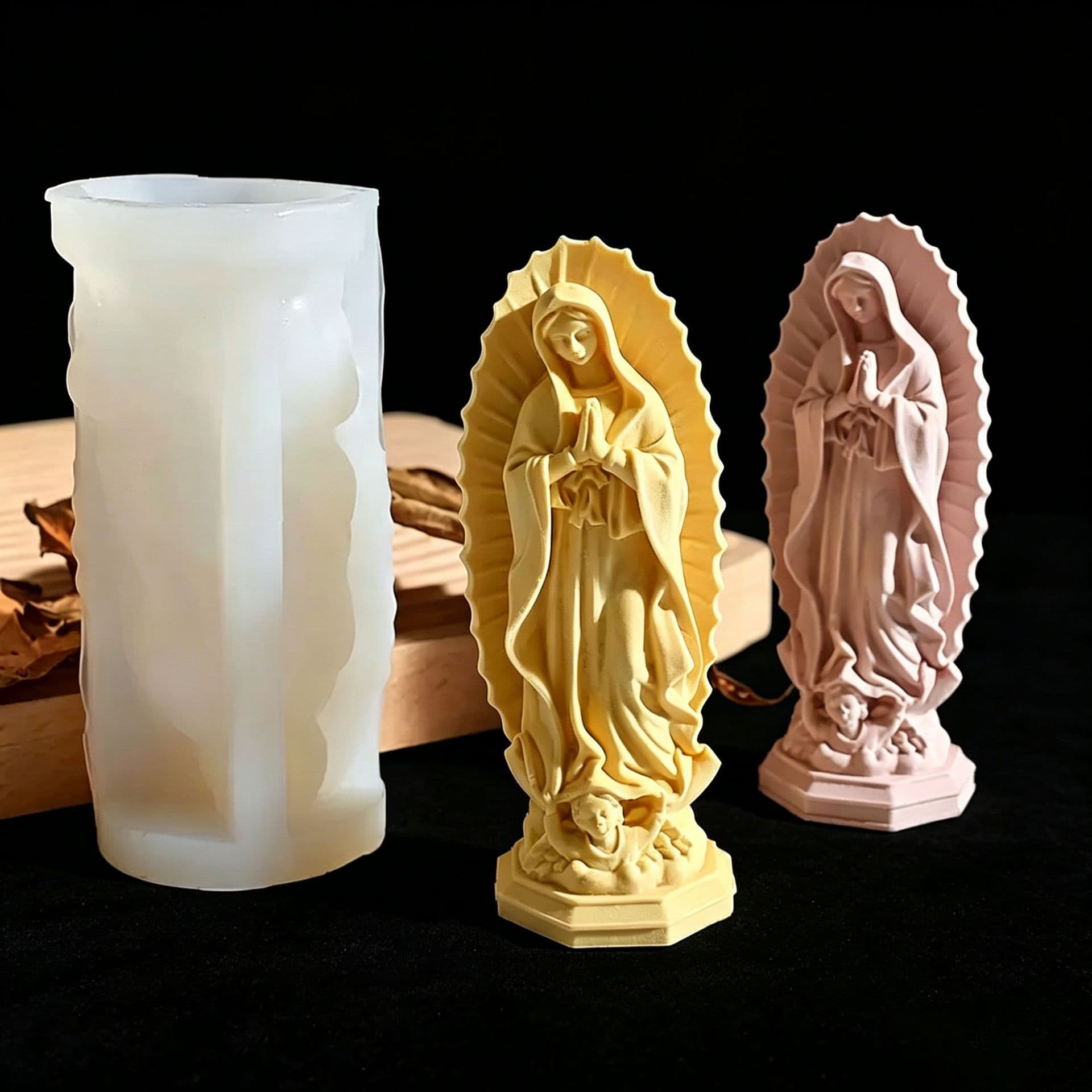 Christmas European-style Portrait Scented Candle Silicone Mold Goddess Car Diffuser Gypsum Ornament Resin Casting Statue Mold