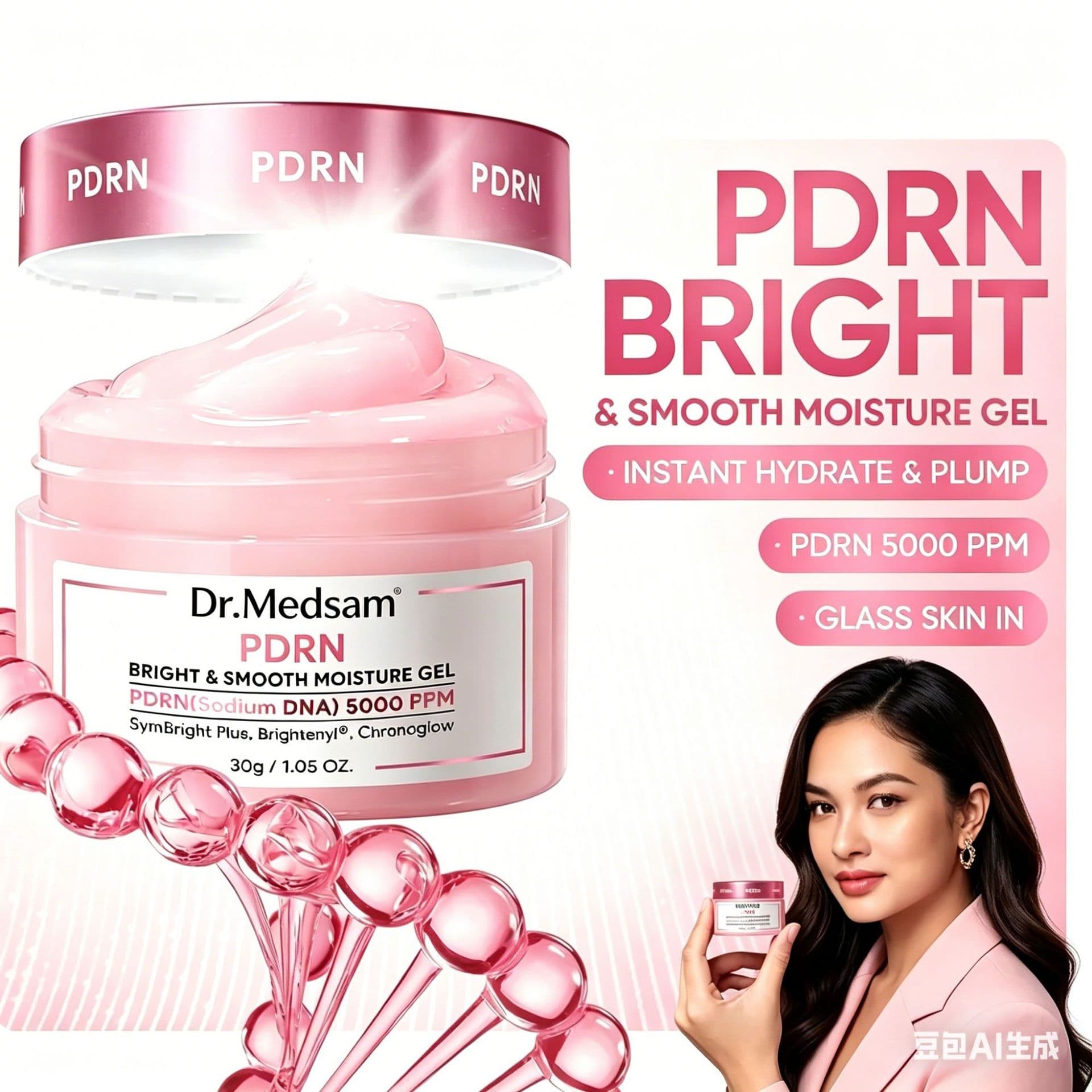 PDRN Bright Smooth Moisturizer Gel cross-border hot product