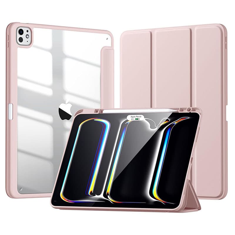 iPad Pro 11 Inch M5 2025/M4 Tri-Fold Stand Acrylic Tablet Case iPad 11 Protective Cover