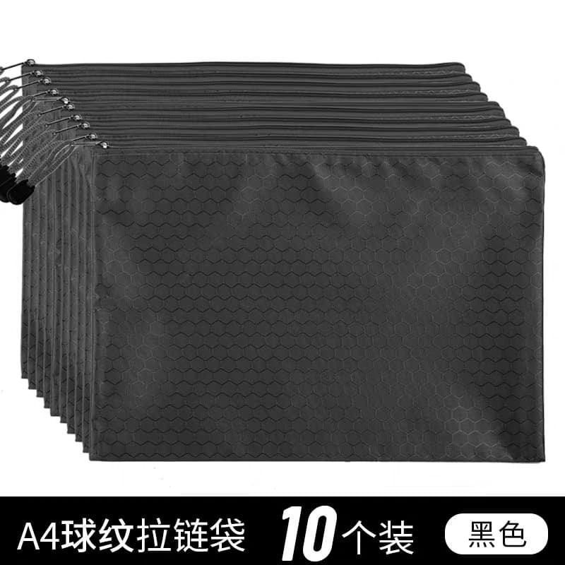 [Thick Quality] A4 Zipper Document Bag Waterproof Canvas Durable Office School Storage Supplies Wholesale