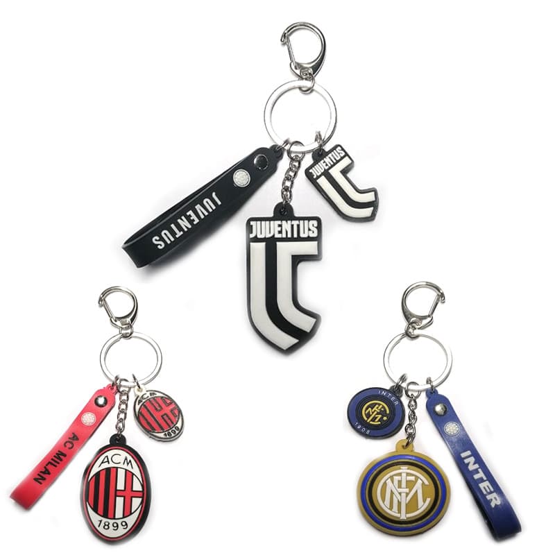 Juventus AC Milan Inter Milan Real Madrid Atletico Madrid Brazil PVC Keychain Ornament Fan Accessories Key Gift