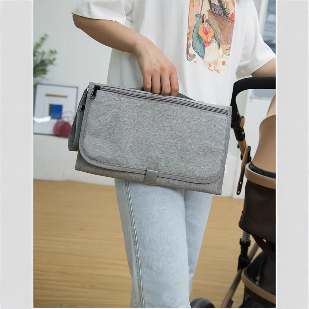 Portable Foldable Baby Changing Mat Waterproof Diaper Changing Pad Wipes Storage Bag Travel Essentials