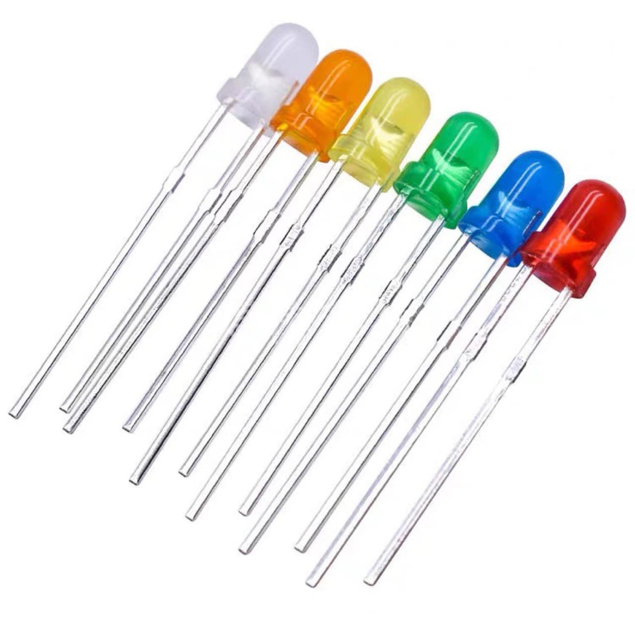 3mm Through-Hole LED Beads F3 LED Beads Light Emitting Diodes Red Blue Green Yellow Orange Emerald Green Transparent High Brightness F3 LED Beads