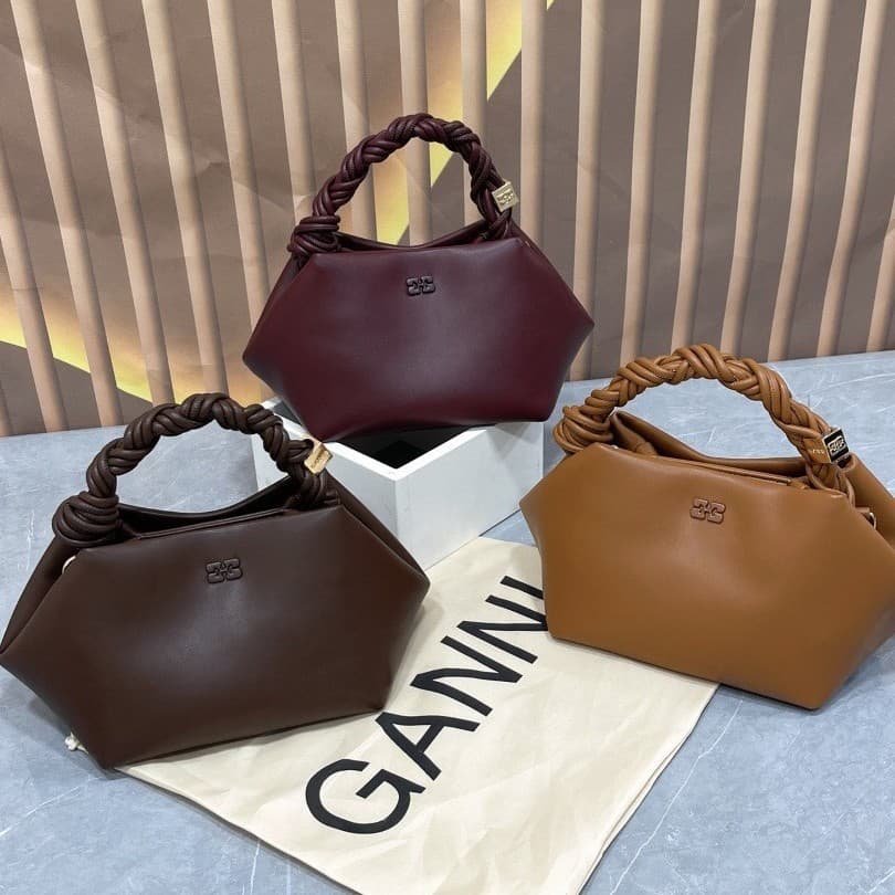 High Version 26 Styles GANNI Women's Bag BOU BAG New Spring Woven Hexagon Shoulder Handbag Crossbody Bag
