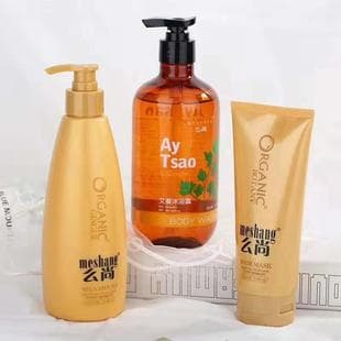 Moshang Shampoo Hair Mask Body Wash Silicone-Free Ginger Anti-Hair Loss Oil Control Dandruff Relief Smoothing Care Set