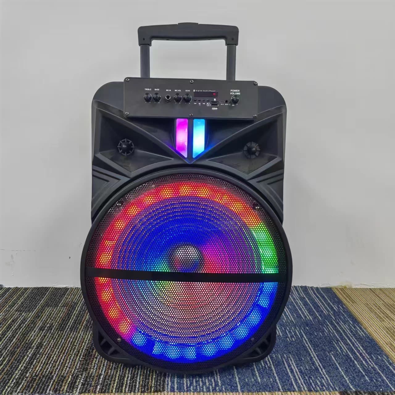 Factory new 15-inch wireless Bluetooth trolley speaker wireless microphone subwoofer square dance Bluetooth speaker