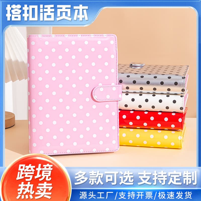 Cross-border A5 Loose-leaf Ledger Notebook Speckled Journal Custom Financial Planning Notebook Multi-card Slot Work Record Book