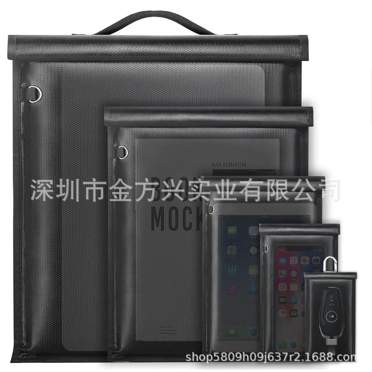 Signal Blocking Bag with Handle for Phone, Tablet, Car Keys - Anti-Theft, Fireproof, Waterproof