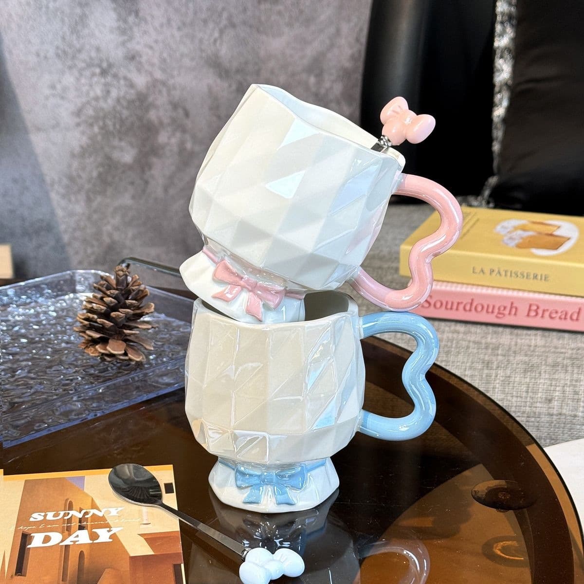 Trendy Ins Butterfly Mug, Ceramic Coffee Cup for Women, Couples, Birthday Gift, Premium Coffee Cup