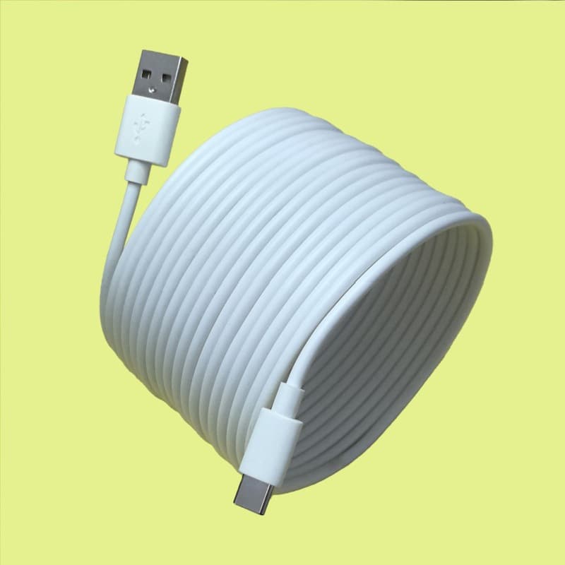5m, 7m, 10m Type-C charging cables suitable for monitoring Huawei, Xiaomi, vivo, and Ezviz cameras