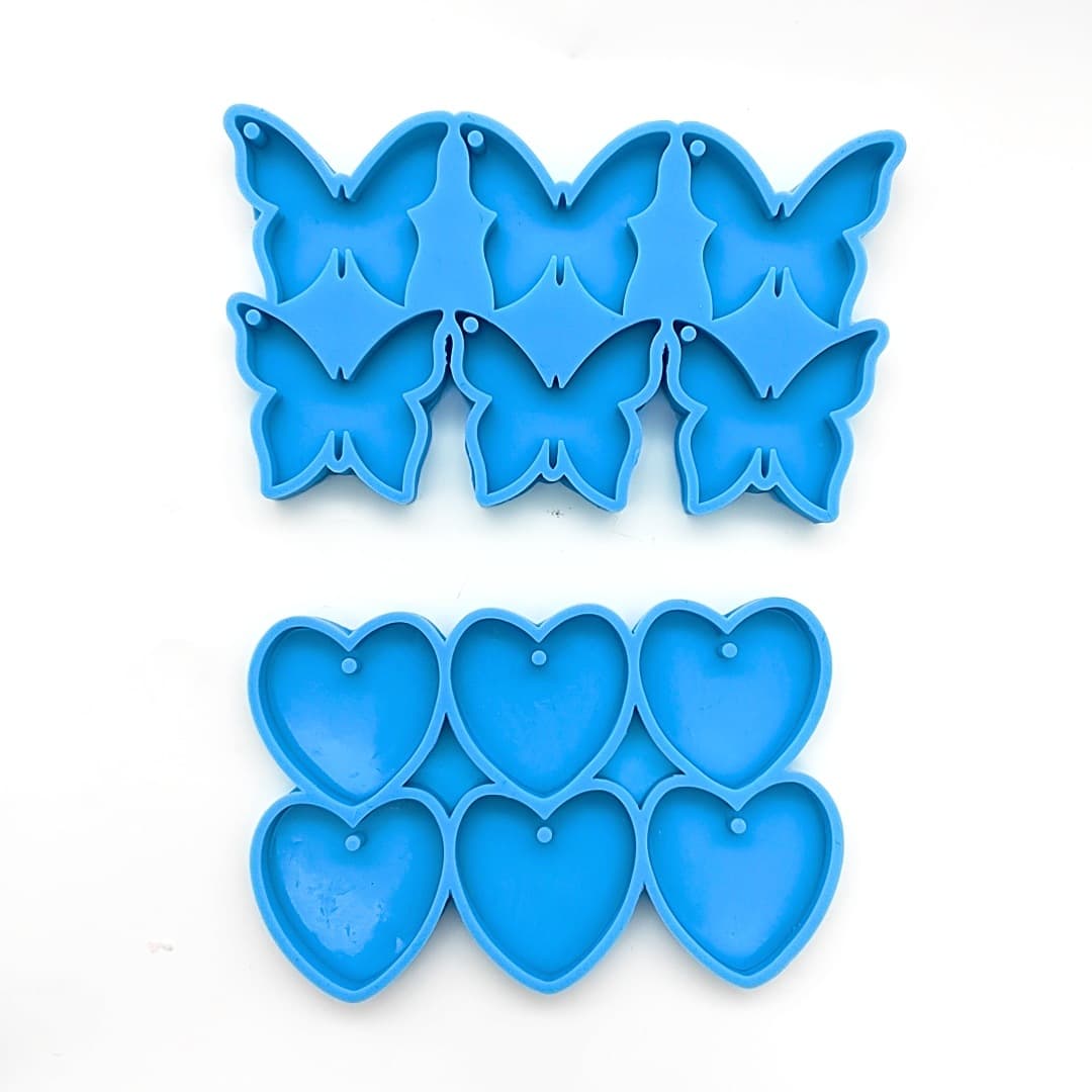 Cross-border silicone mold creative butterfly heart maple leaf bear paw earring butterfly earring drop mold DIY heart earring drop