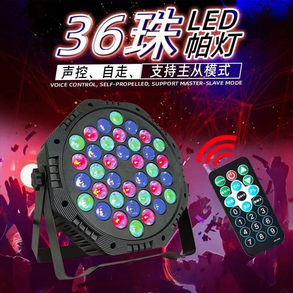 LED stage lighting sound controlled colorful 18 pcs 36 pcs 54 pcs par lights bar disco performance wedding dyeing par lights