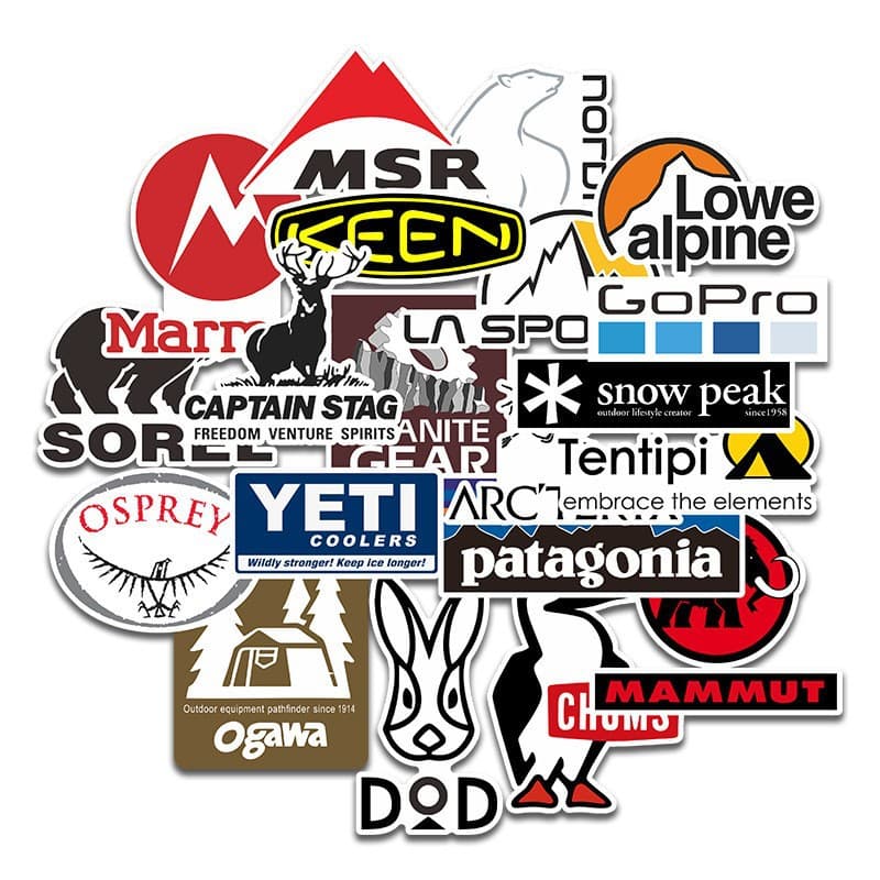 20 sheets/pack Outdoor Camping Trendy Stickers Personalized Decor Notebook Scooter Car Decoration Body Stickers