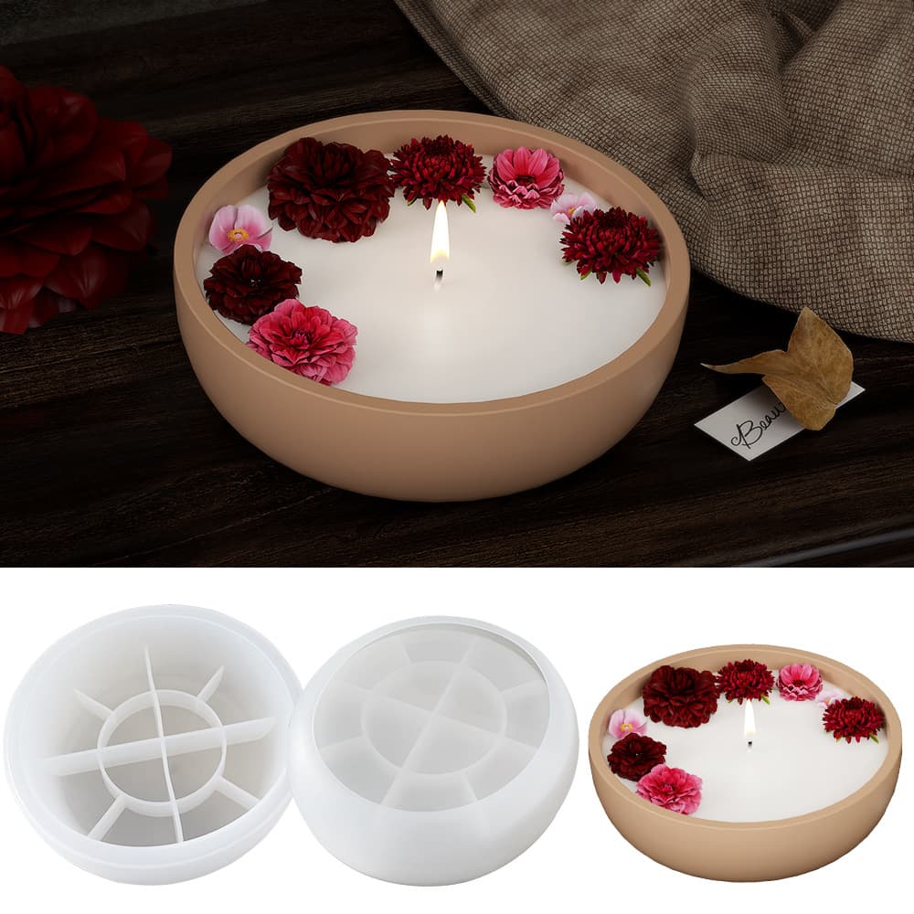 diy crystal glue gypsum cement candle cup storage bowl storage tray candle container silicone mold wholesale