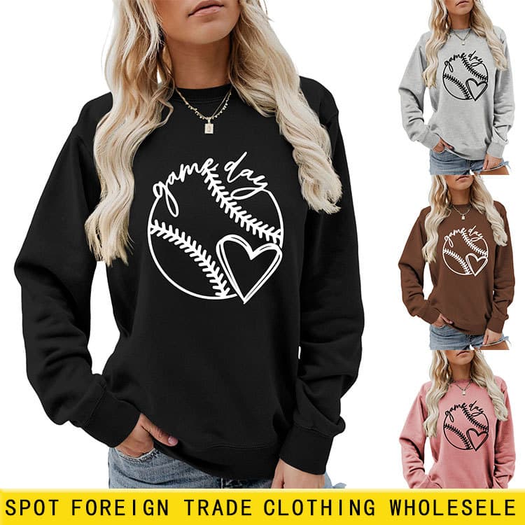 Amazon cross-border foreign trade game day new fashion trend sweater large size women's spot wholesale jacket women