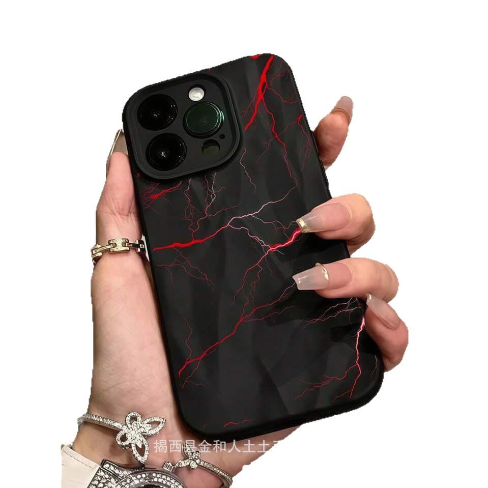 Lightning Apple 17 Phone Case, iPhone 15 Silicone 16 Compatible 14 Pro Max Full Coverage 123 XSM Protective Cover