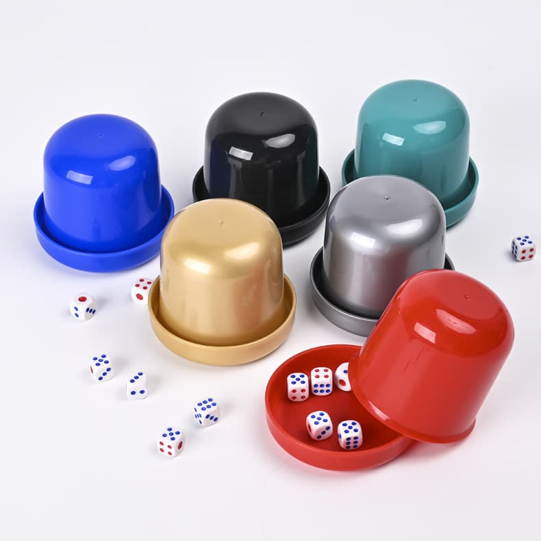 Wholesale Bar, Nightclub, and KTV Dice Sets with Cylindrical Shakers and Base Trays, Customizable with Logo
